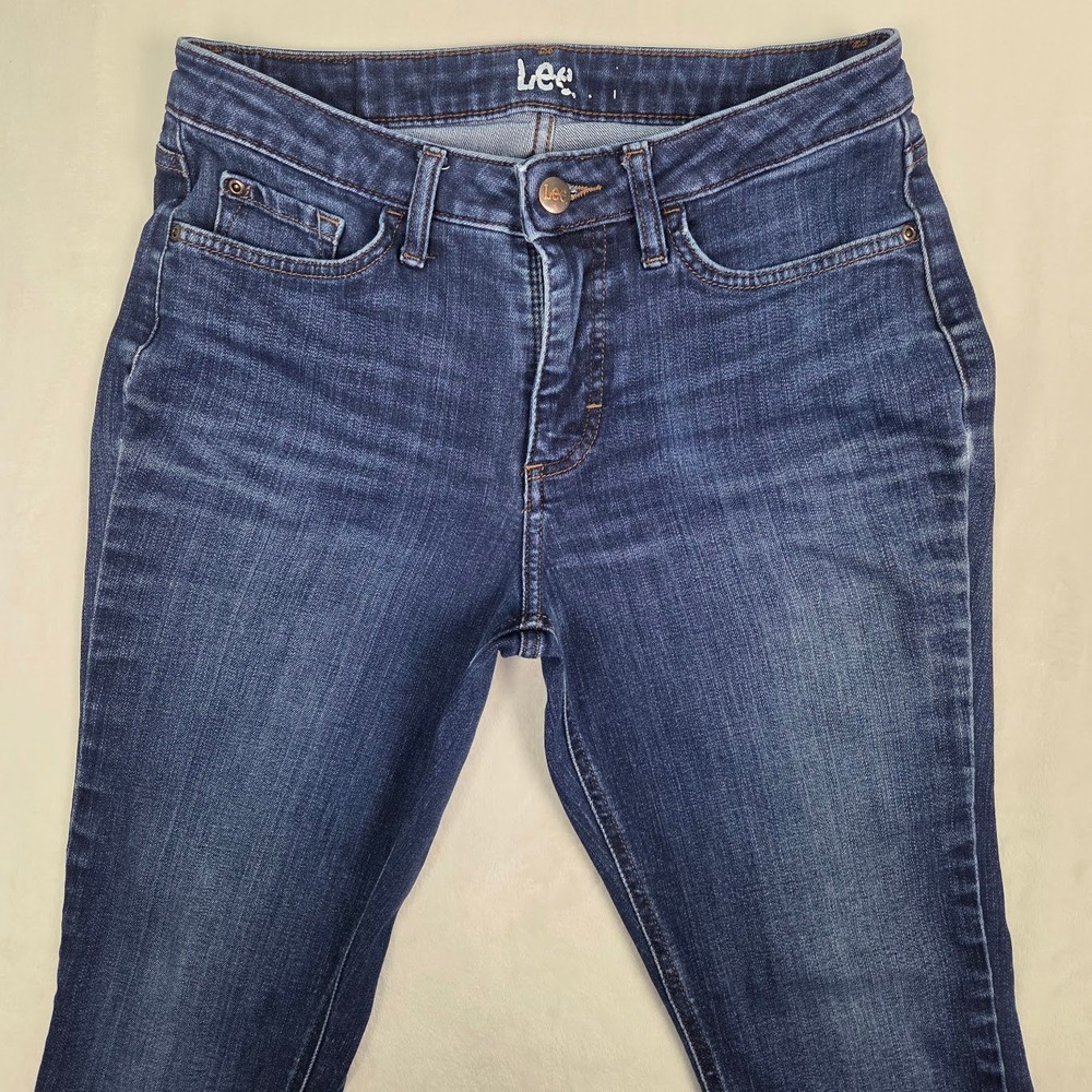 Jeans Lee Women 6 Blue Straight Leg Mid Rise Denim Casual 1032488-874551